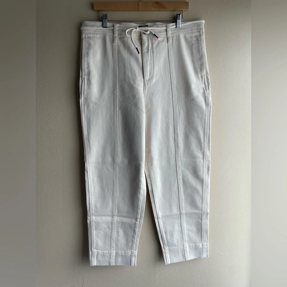 New J.Crew Women Cotton Thick Cream Pants Size 32